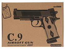 297117 Пистолет металл., съемный магазин в кор. в кор.36шт