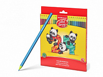 Пластиковые цветные карандаши шестигранные ArtBerry® 24 цветов