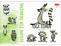 АЛЬБОМ для рисования 24л А4ф на скобе серия -Animals Yoga-