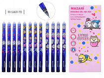 Ручка пиши-стирай M-5468-70 LITTLE CUTIES 0,5мм, синяя гелевая