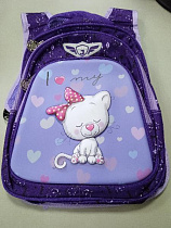 Рюкзак школьный для девочки арт.0122 кошечка