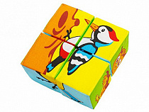 688 Игрушка кубики Собери картинку Птицы