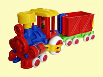 Паровозик Ромашка с 1 вагоном (Детский сад)  С-118-Ф