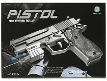 284940 Пистолет (п) с лазер. прицелом, с пульками  P220 в кор. в кор.96шт