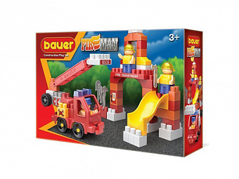 игрушка 740 Конструктор Бауер "Fireman" набор  пожарная машина и тренировочная площадка