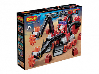 796 Конструктор с роботом и пилотом в коробке "Technobot" (цвет красный, белый, чёрный)