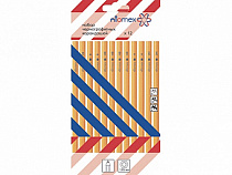 Набор графитных карандашей 12шт, Attomex 2B-2H гексагональные 1,85мм 5030402