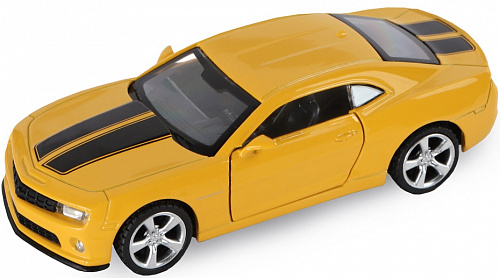 ТМ "Автопанорама"  Машинка металл.  1:43 Chevrolet Camaro SS, желтый, инерция, откр. двери, в/к 17,5