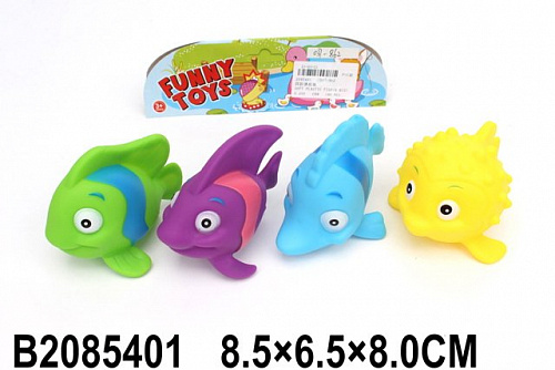 Набор игрушек для купания "Рыбки" (4 шт. в наборе), в/п 8,5*6,5*8 см