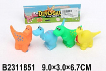 Набор игрушек для купания "Динозаврики", в/п 9*3*6,7 см