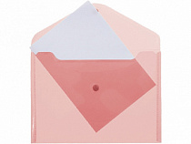 Папка-конверт с кнопкой А4 "Attomex" 120мкм, полупрозр. красн. 3071818