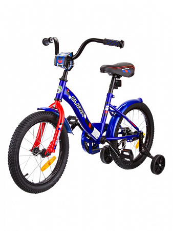 Велосипед 2-х колес. Slider с доп. колесами, D 16", цв. сине/красн, надувн. колеса, вес 8,9 кг, мат.