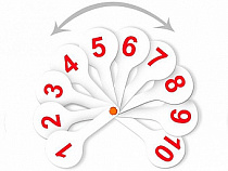 Касса (веер) цифры от 1 до 20 прямой и обратный счет СТАММ ВК15