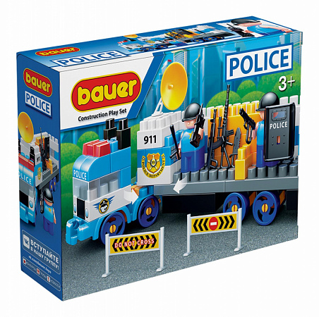 игрушка 630 Конструктор Бауер "Полиция" набор Грузовик с вооружением и группой быстрого реагирования