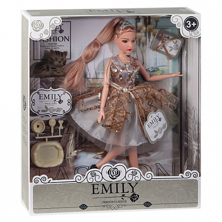 Кукла "Принцесса"" с шарнирными руками и ногами, в комплекте домашний питомец, аксессуары, в/к 28х6,