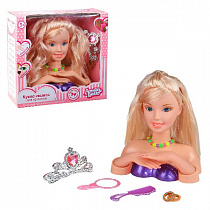 ТМ "Amore Bello" Кукла-модель для причесок и маникюра, в комплекте расческа, резинки для волос, диад