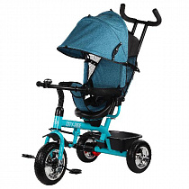 Трехколесный велосипед City-Ride, колеса пластик 10/8,  сиденье  поворот. ,  бампер ,багажник, цвет 