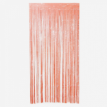 Празднечный занавес "Дождик" со звёздами, размер 200х100, цвет розовый   9653099