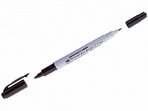 Маркер перманентный двухсторонний "Multi Marker Twin" черный, пулевидный, 2мм/1мм P-800W