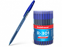 Ручка шариковая ErichKrause® R-301 Original Stick 0.7, цвет чернил синий (в тубусе по 60 шт.)