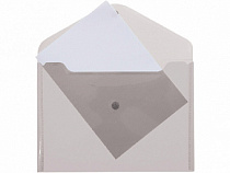 Папка-конверт с кнопкой А4 "Attomex" 120мкм, полупрозр. прозрачная 3071820
