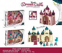 Замок для кукол, с фигурками и аксессуарами, 2 цвета в ассортименте, свет. и звук. эффекты, в/к 40*7