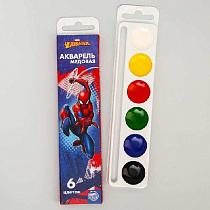 Акварель медовая «Человек-паук», 6 цветов, в картонной коробке, без кисти 4846911