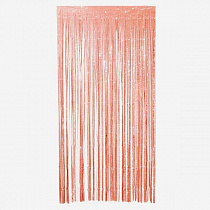 Празднечный занавес "Дождик" со звёздами, размер 200х100, цвет розовый   9653099
