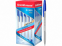 Ручка шариковая ErichKrause® R-301 Classic Stick 1.0, цвет чернил синий (в коробке по 50 шт.)