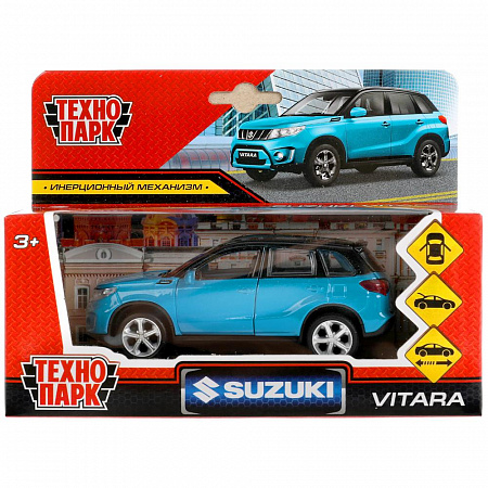 315127 Машина металл SUZUKI VITARA S 2015 12 см, двери, багаж, инерц, синий, кор. Технопарк