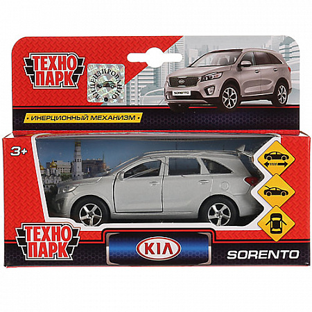 274794 Машина металл KIA Sorento Prime серебристый 12 см, откр.дв., багаж., инерц. Технопарк