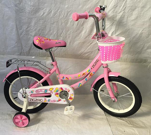 Велосипед двухколесный детский ТМ ZIGZAG, модель FORIS, диаметр колеса 14", розовый (027888)	