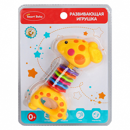 ТМ "Smart Baby" Развивающая игрушка "Жираф", на блистере 21,5х16,5х4 см