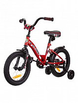 Велосипед 2-х колес. с доп. колесами, Slider,  цв. красн/черн, надув.колеса диам. 18, вес 9,5 кг, ма